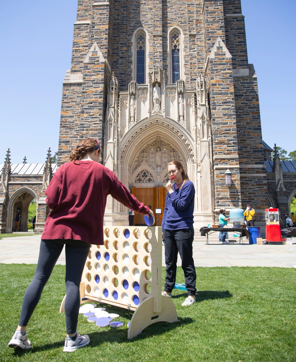 DukeChapel's tweet photo. @DukeStudents, We are here to celebrate LDOC with you! Join us on the Chapel Quad this Wednesday between 10:00 a.m. and 2:00 p.m. for a festival with games to play, cotton candy and popcorn to eat, suncatchers to paint, and free t-shirts to color. https://t.co/8bM2UPe6cv
