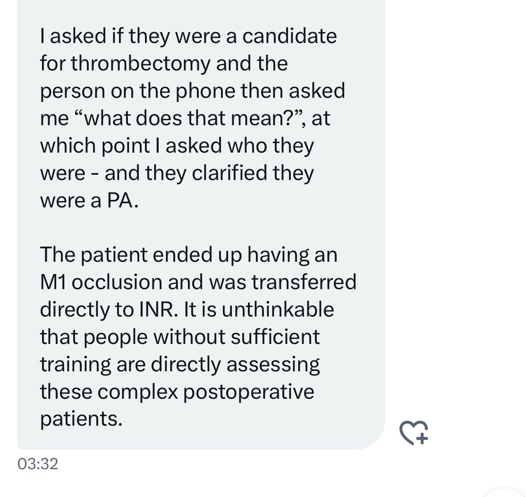 🚨🚨Lost for words again. The danger that patients, like the one below, are put in when assessed by a PA instead of a doctor can lead to serious morbidity or death. Is this what we want for our families? Replacing doctors with PAs will be the medical scandal of this century.