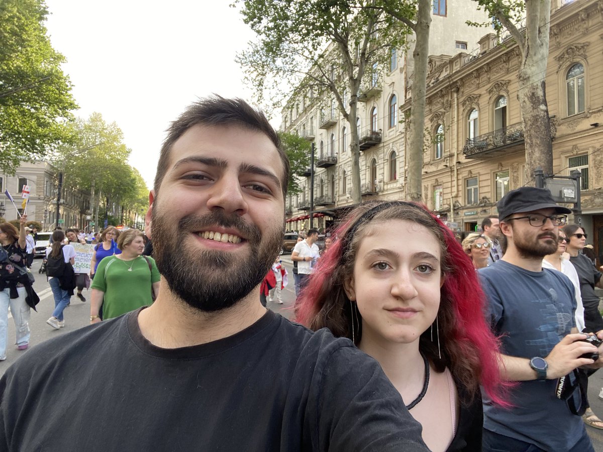 Yesterday, I’ve attended Women’s march in Georgia w my lil sister. She is still young but as the most kids are nowadays is very thoughtful and smart! 

I hope I can give my sister better future than I was able to receive. In solidarity with all the women of Georgia. 🇬🇪🇪🇺