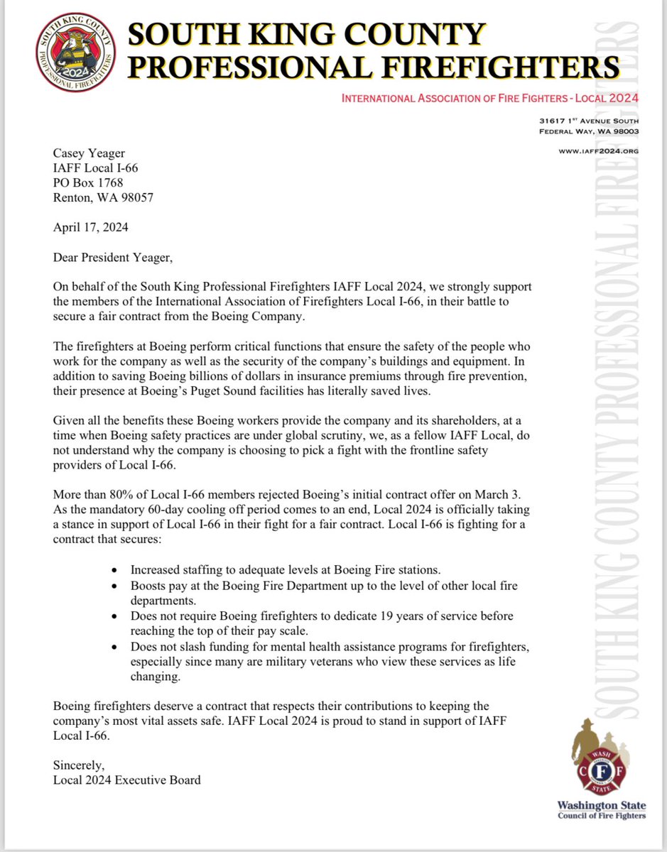 South King County Professional Firefighters tweet media