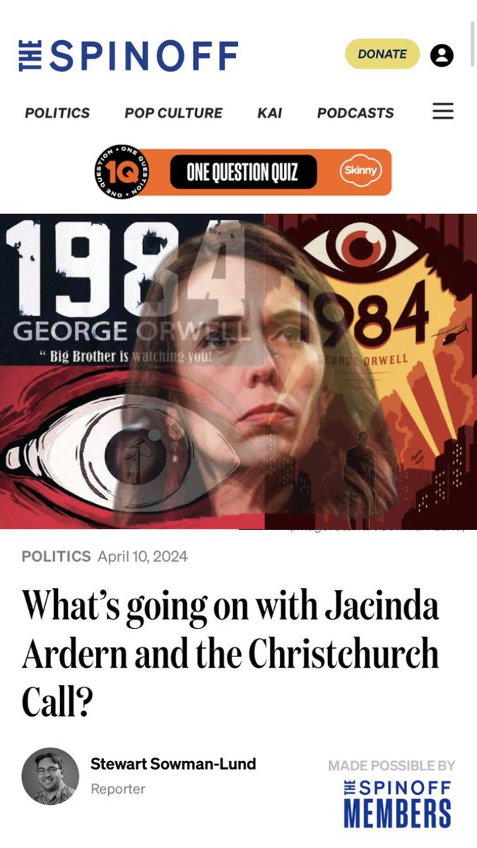 Almost missed this. Apparently there is going to be an announcement soon about Jacinda Ardern’s CHCH Call censorship programme. 

Media have unsuccessfully OIA’ed the Govt about it, but info on it, including cabinet papers have been “censored” - determined to be out of scope and…