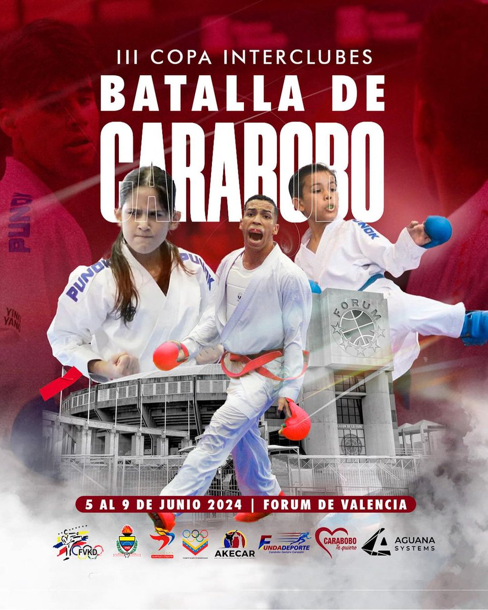 En Junio será la III Copa Interclubes 'Batalla de Carabobo' 2024 #karate #CaraboboSiempreCampeon fundadeporte.gob.ve/carabobo/campe…