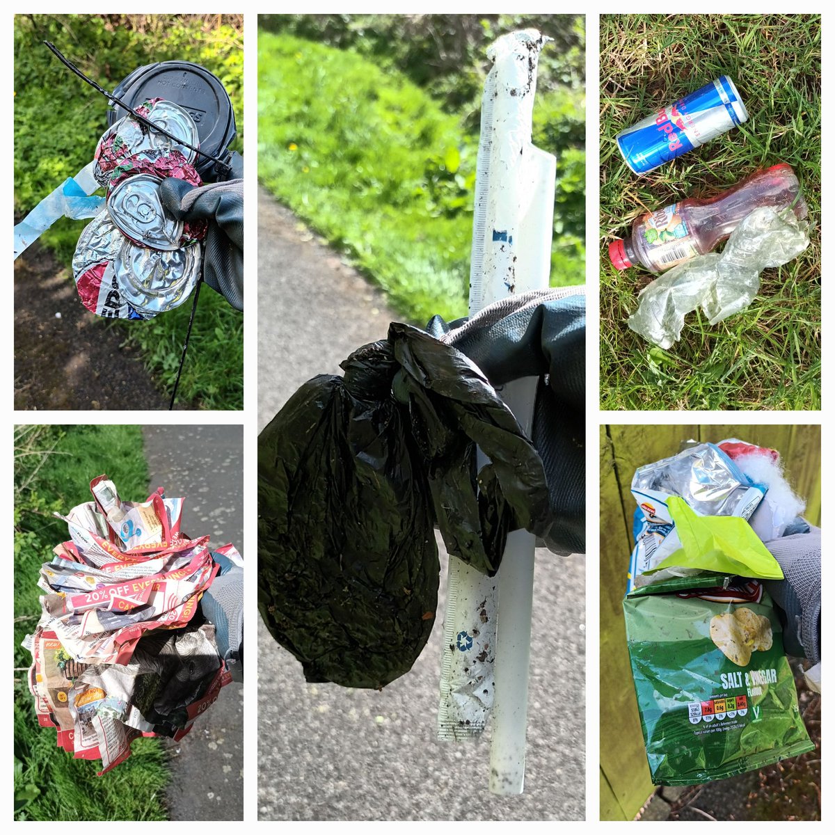 An interesting mix of items liberated from the streets and verges this week, including some very crusty boxers 🫣 and a Christmas wreath. Oh, and the @BudLightUK #tosser is back! #litter @Cleanup_UK @cleanupbritain @KeepBritainTidy @N_landCouncil #Northumberland