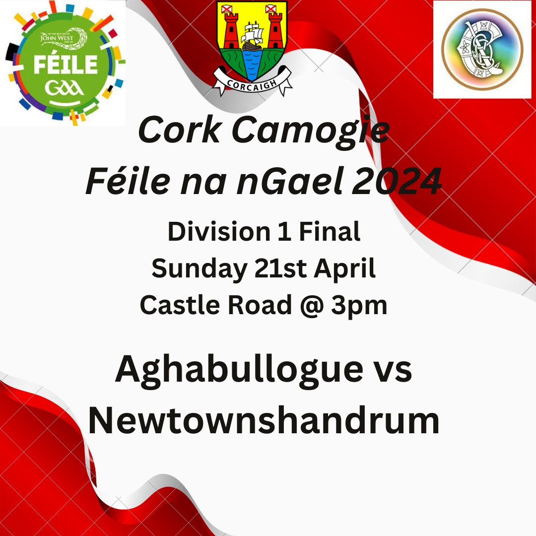 Best of luck to @aghabulloguegaa and @Newtowncamogie in the Division 1 Féile final this afternoon! #feile24 #camogie