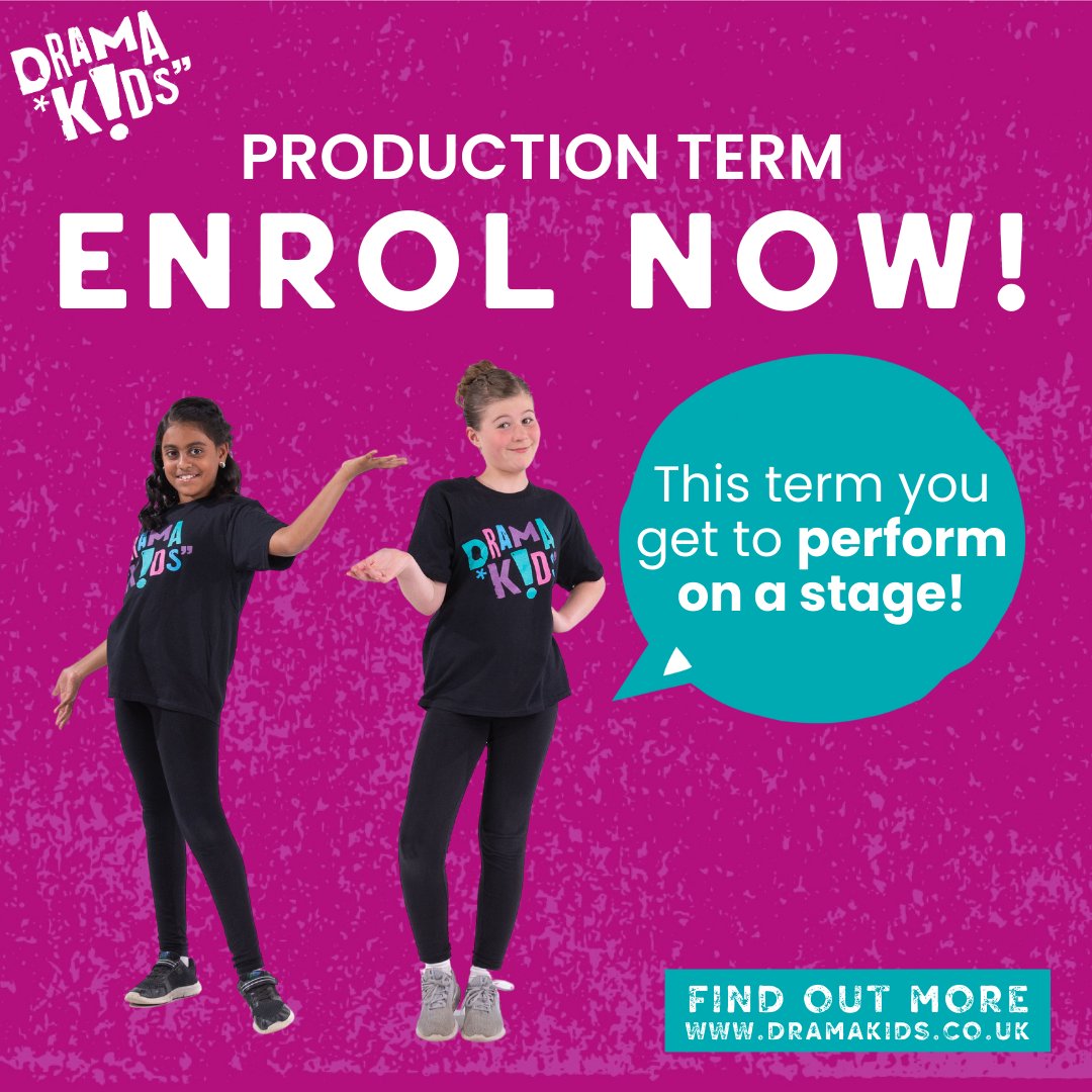 Join us for our Production Term! Your child will make memories that will last a lifetime and you will be able to watch them shine in a positive and exciting way. Enrol now and make your child’s summer term one to remember.
#EnrolNow #DramaKids  #dramaclass #summerproductions