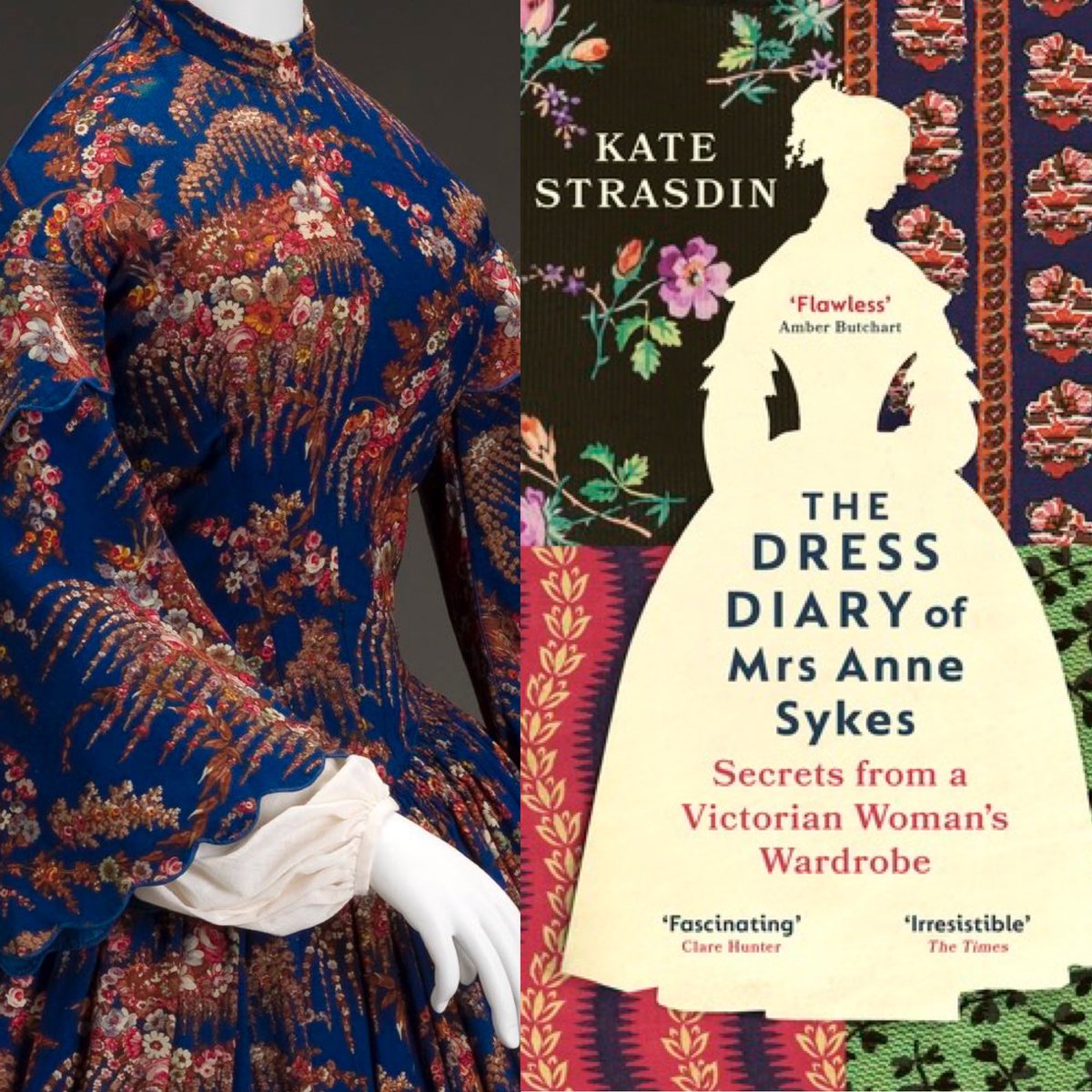 There is still time to nab a copy of The Dress Diary of Mrs Anne Sykes as a 99p ebook until the end of April. When I see dresses as exuberant as this #1860s piece, I picture Anne & her friends in similarly bold choices given the vibrancy of swatches in her album @NewfieldsToday