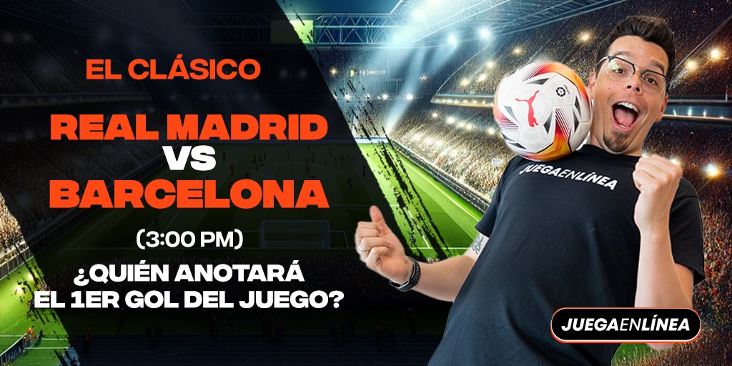 JuegaEnLinea's tweet image. #SorteoJEL

¿JUGADOR que anotará el 1er gol de El Clásico?

#RealMadrid 🆚 #FCBarcelona

⚪️⚪️Condiciones🔵🔴

Dar RT➕MeGusta
✅Comentar su pronostico y usuario activo
1⃣ comentario por usuario
1⃣0⃣0⃣💲 a repartir entre 5 ganadores
⏱️ Válido hasta: 3:00 PM

#ElClasico #clasico