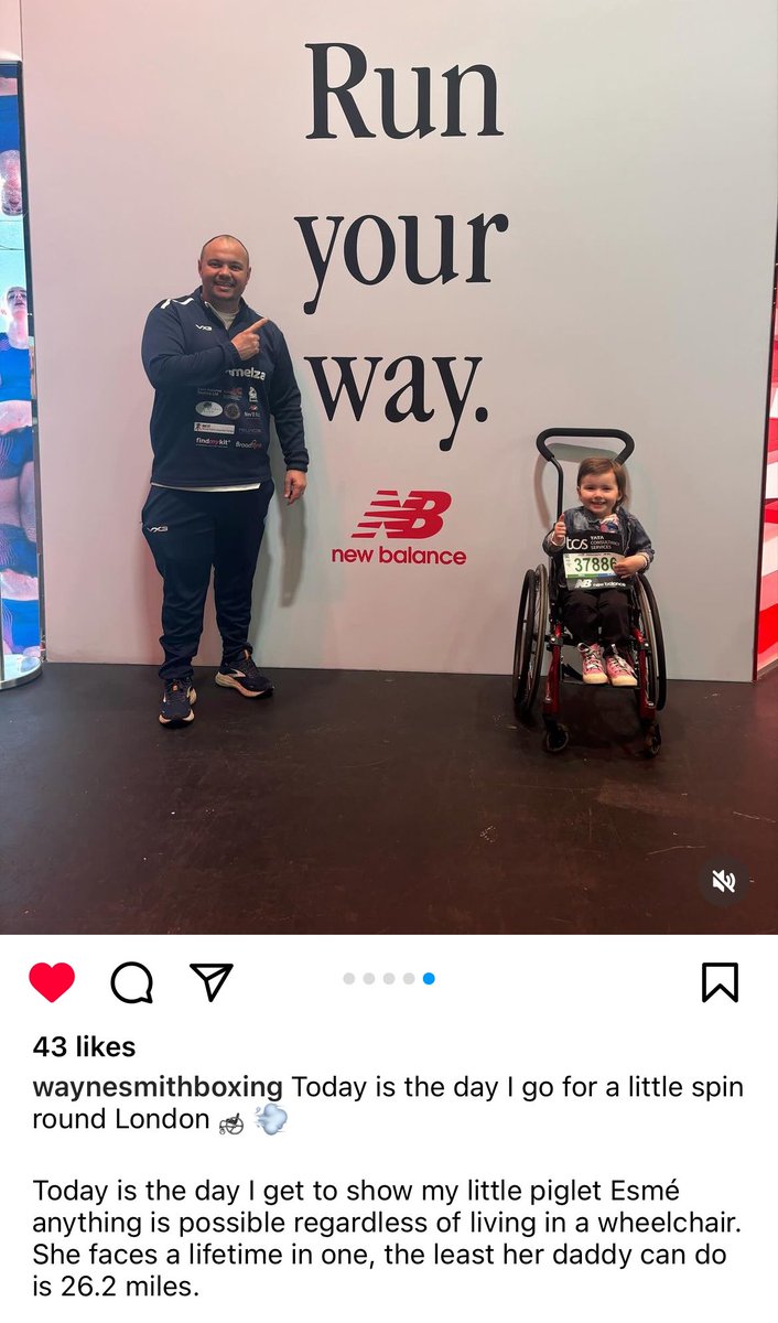 Today we cheer on Wayne from @OlympiaBoxing as he runs the London marathon for his daughter Esme. Wayne delivers sports projects across Kent as one of our commissioned services. Good luck Wayne!!! The VRU are right behind you!! #yougotthis #runforesme
