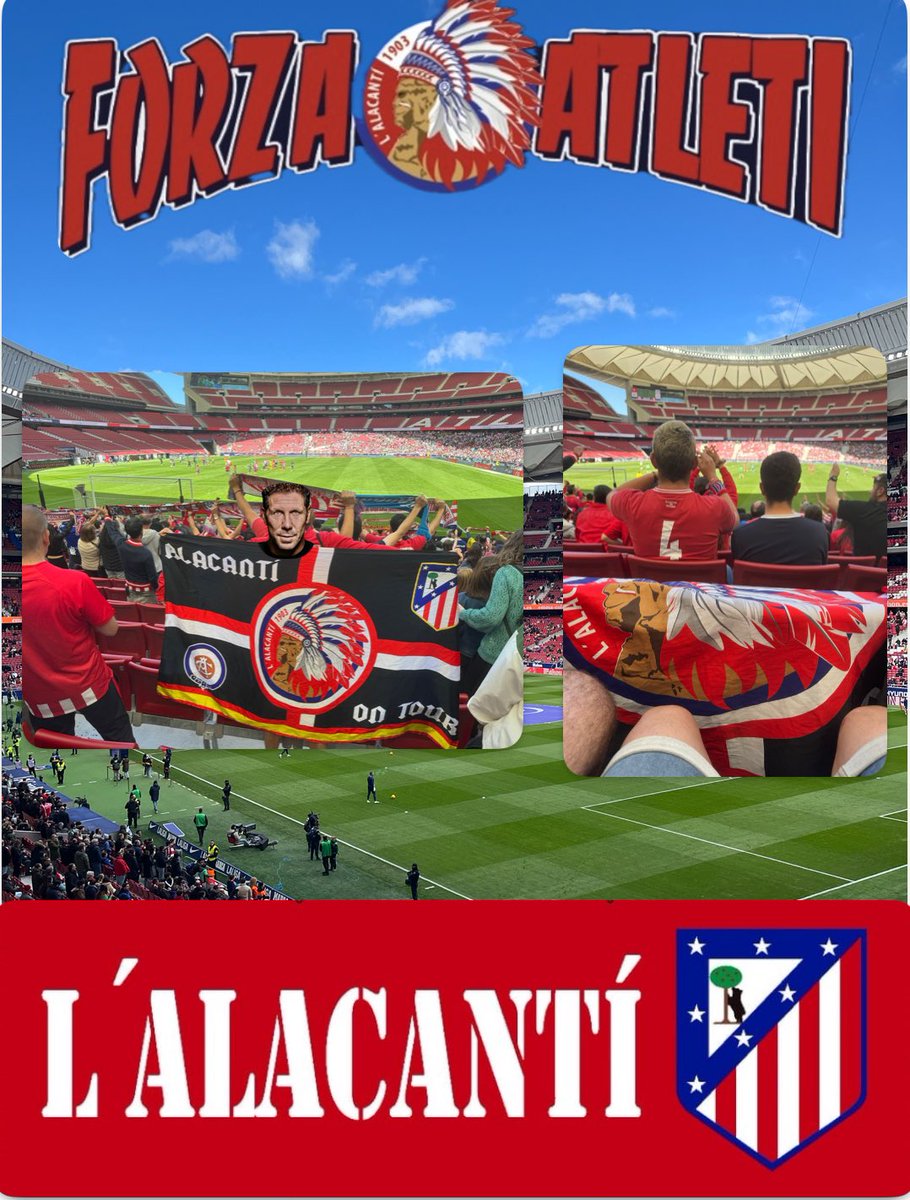Presentes en el partidazo del @AtletiFemenino !! #ganarganarganaryvolveraganar #atléti #aúpaatleti🔴⚪ #lalacanti1903 
❤️🤍❤️🔱🏧
@Fonsytoac7