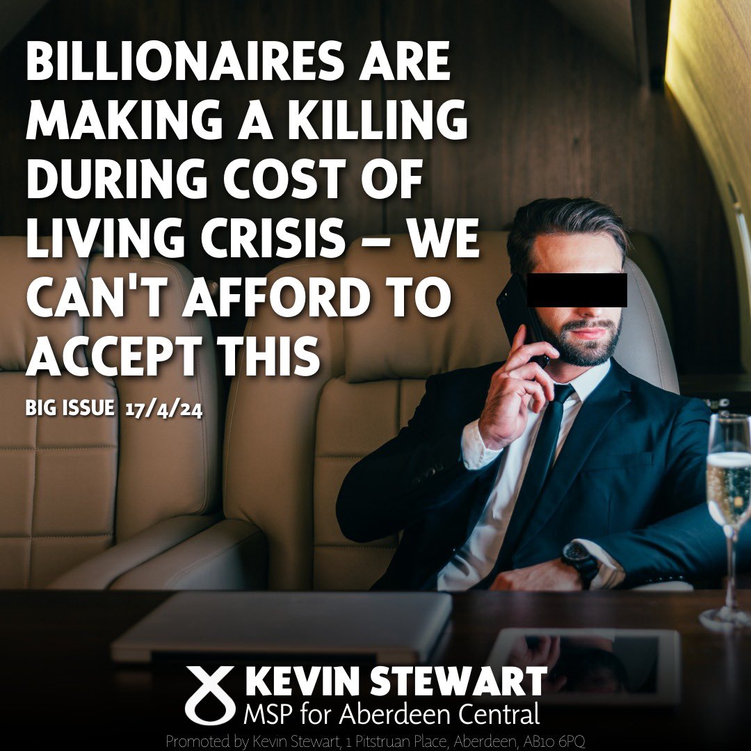 People are struggling to make ends meet during the cost of living crisis in Broken Brexit Britain, but the mega-rich are raking it in. Click to read more & remember that successive UK Governments have done nothing to fix this broken system . #VoteSNP bigissue.com/opinion/billio…