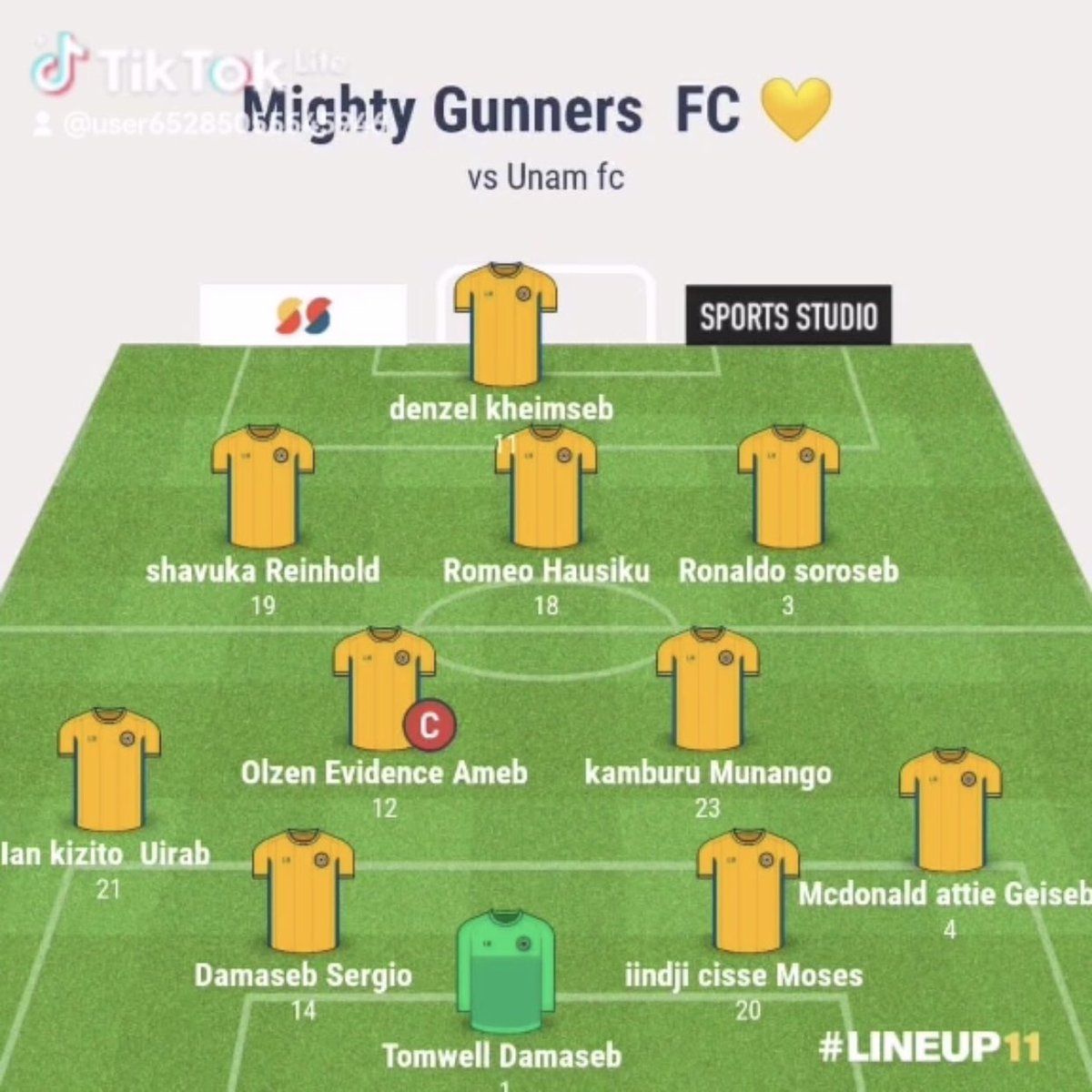 MIGHTY GUNNERS LINE UP 

🆚 UNAM 
🏟 UNAM stadium 
🗓 15h00

#round30