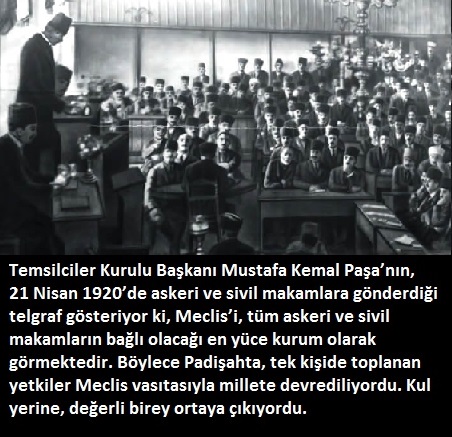 21 Nisan 1920 #MustafaKemalPaşa Meclis'in 23 Nisan 1920 günü açılacağını bildiren bir genelge yayımladı. 'Nisanın 23'üncü Cuma günü Ankara'da Büyük Millet Meclisi açılacaktır'. Tebliğ hemen yayınlanıp her tarafa ulaştırılacak, levhalar halinde asılacaktır.