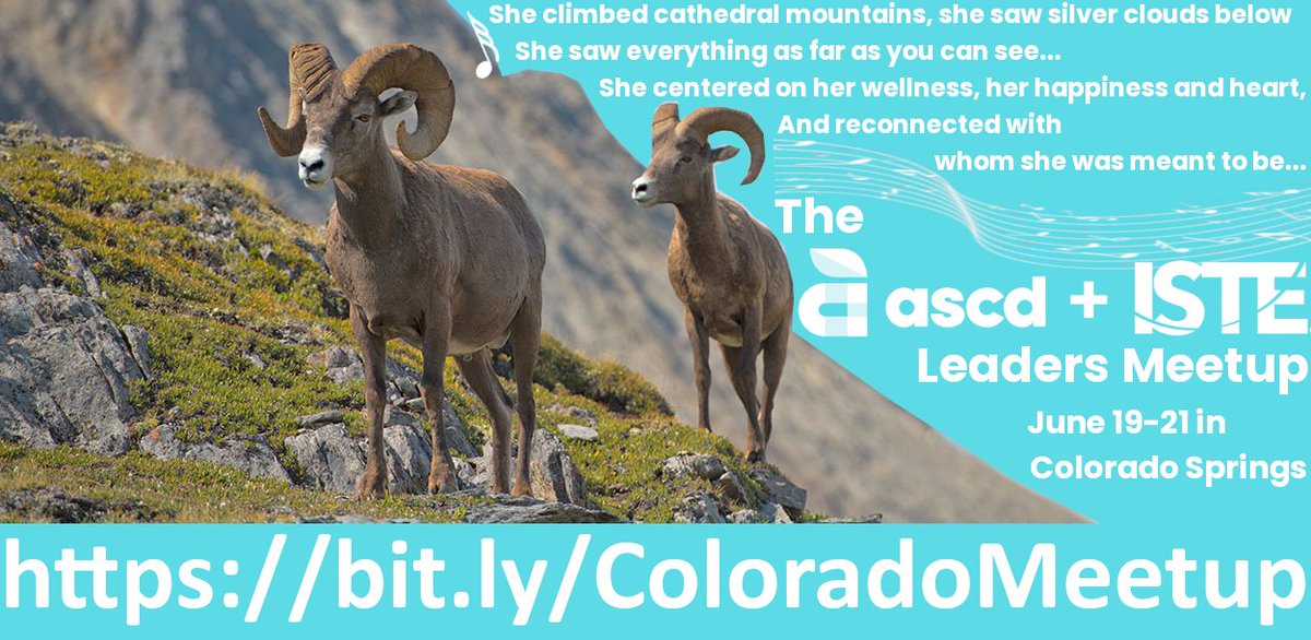 There's no better way to start your summer and reset your future! bit.ly/ColoradoMeetup @ASCD @ISTEofficial #edchat #edutwitter #edreform #edadmin #edleadership #edpolicy #edtech #teachertwitter #K12 #highered