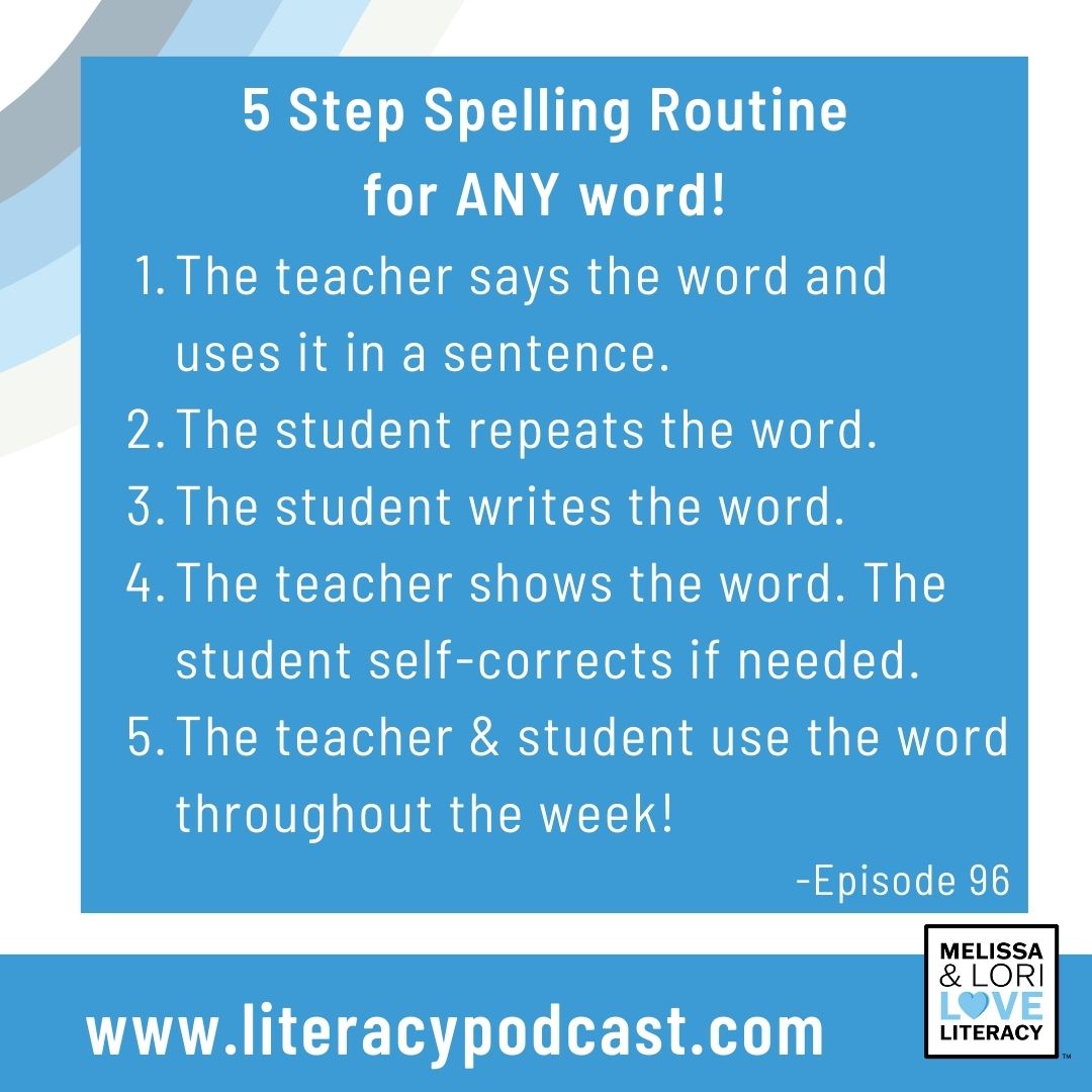 In 12 minutes, you'll have a spelling routine you can use to teach any word! 🔠 Head to literacypodcast.com/podcast to listen to Episode 96, minutes 9 through 21.