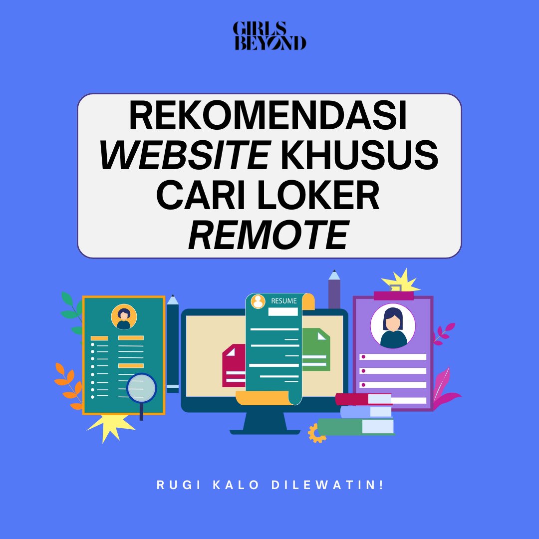 💼 REKOMENDASI WEBSITE BUAT CARI KERJA REMOTE 🖥️

Beserta:
✅ LOKER FREELANCE, REMOTE JOB, PART TIME &amp; SIDE JOB

RETWEET biar banyak cuan!