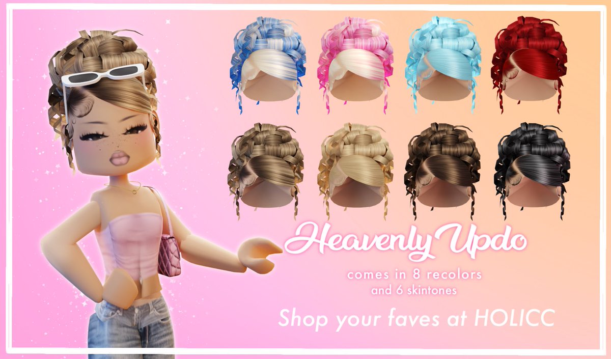 Heavenly Updo out now at HOLICC  ✨

🛍️ Shop here: roblox.com/groups/1094465…

#roblox #robloxugc