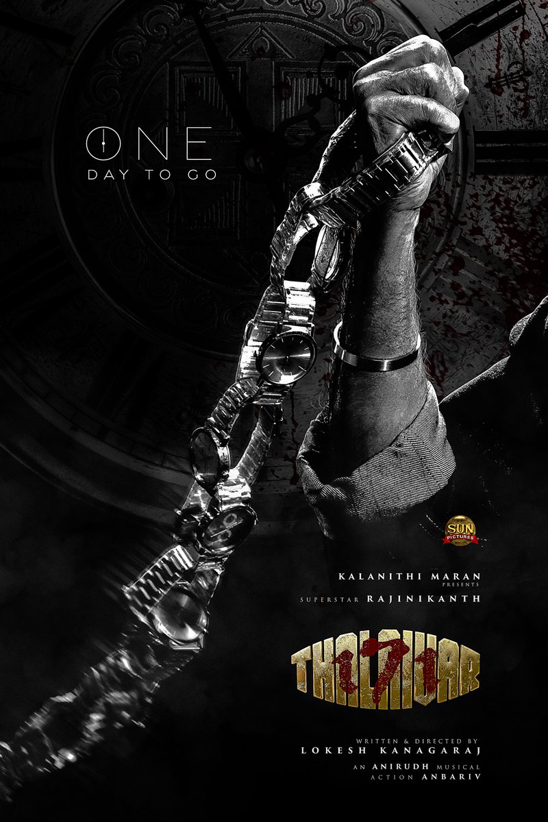 sunpictures's tweet photo. Brace yourselves!
#Thalaivar171TitleReveal Teaser dropping tomorrow 🔥

@rajinikanth @Dir_Lokesh @anirudhofficial @anbariv
#Thalaivar171 https://t.co/DoGCQvVGlg