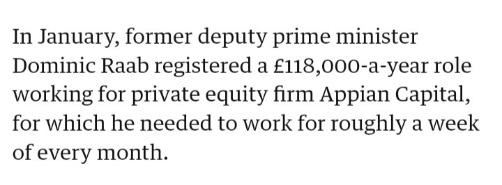 No surprise Conservatives across #EsherAndWalton are turning to @libdems when their current MP is already working for someone else rather than representing their interests. #PartTimeMP #MakeItMonica #GeneralElectionN0W theguardian.com/politics/2024/….