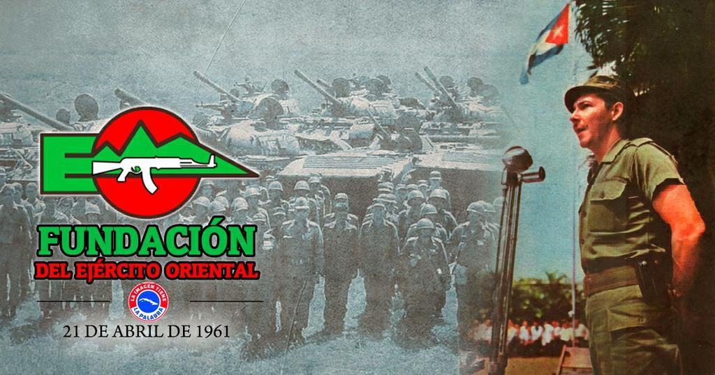 Ejército Oriental: Fundado por el entonces comandante Raúl Castro, ejemplo de organización,por este mando comenzó la creación del @PartidoPCC (1963- 1964) y la @UJCdeCuba (1964-1965) en las FAR #Fidel afirmó ¡ Si salvamos Oriente, salvamos la Revolución!. #Cuba #UnidosXCuba