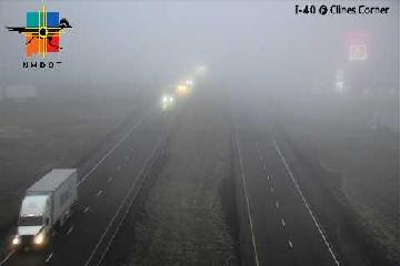 Dense fog continues at Clines Corners this morning. Sierra Blanca airport is also reporting dense fog this morning. Be prepared for rapidly changing visibilities if you need to be on the road in this area through mid to late morning. #nmwx