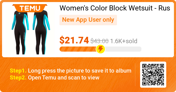 Uncover incredible deals and embrace a seamless shopping spree on Temu! 😊 👉item link:temu.to/m/uivtc1booys ⚡️Exclusive deal:[$21.74] -49% off discount ⚠️Every New App User can only enjoy once 🛍️Women's Color Block Wetsuit - Rush Guard For Snorkeling, Swimming, Surfing ...