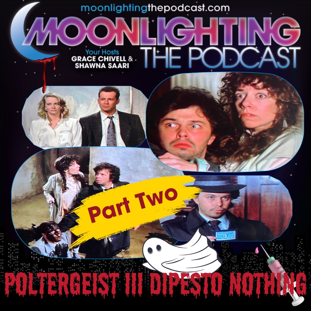 Part Two out now. playpodca.st/mtp #allycebeasley @curtisisbooger @ChivellGrace @shawnasaari #moonlighting #missdipesto #bertviola #curtisarmstrong #allycebeasley