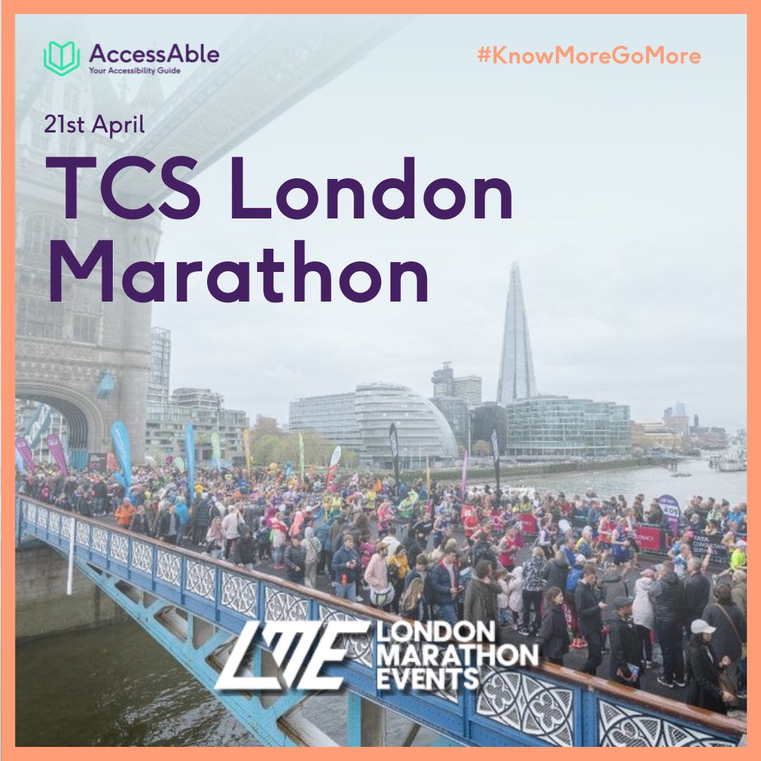 Good luck to all the incredible runners today! If you heading to the sidelines today, AccessAble can help you find the nearest toilets and refreshments that are accessible to you. Click here to use AccessAble on the go: accessable.co.uk #LondonMarathon @LondonMarathon