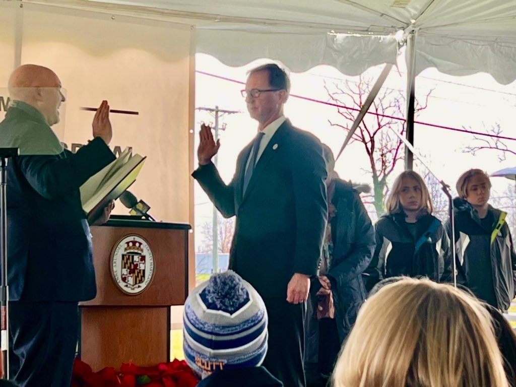 This is when our ⁦@AACoExec⁩ ⁦@Steuart_Pittman⁩ was sworn in. It popped up as a memory and I’m delighted to report he is keeping to his vision! We are lucky to have great leaders.