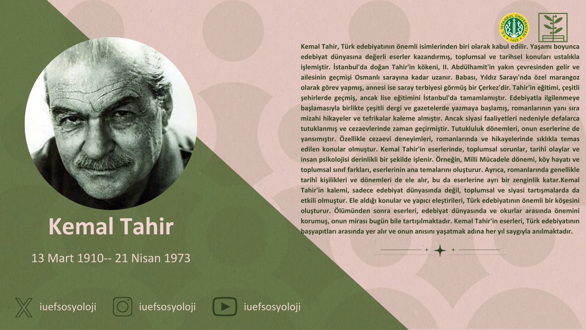 📚 Bugün Türk edebiyatının güçlü sesi Kemal Tahir'in ölüm yıl dönümü...

🔎 Usta yazar hakkında daha önce pek çok farklı zincir hazırladık. Zincirlere topluca değinerek hem usta yazarı analım hem de kendisi hakkında daha geniş fikir sahibi olmak isteyenlere yardımcı olalım.