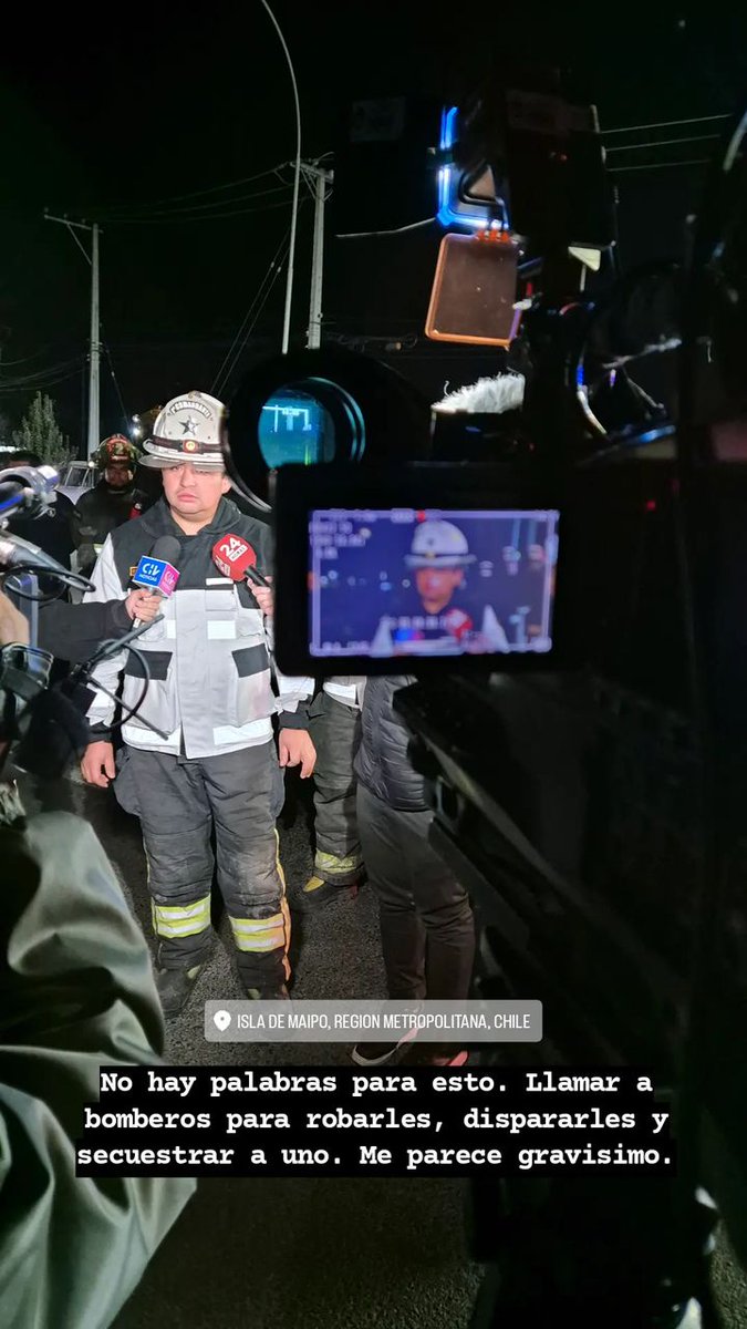 Pabl0Manzanares's tweet photo. #Bombero Secuestrado y Agredido tras Falso llamado de emergencia en el Puente La Puntilla, límite de las comunas de #Buin e #IslaDeMaipo
La víctima fue llevada hasta la ribera del río, donde recibió múltiples agresiones, fue liberado y encontrado deambulando @BomberosdeChile https://t.co/Waj6Q0Jm1D