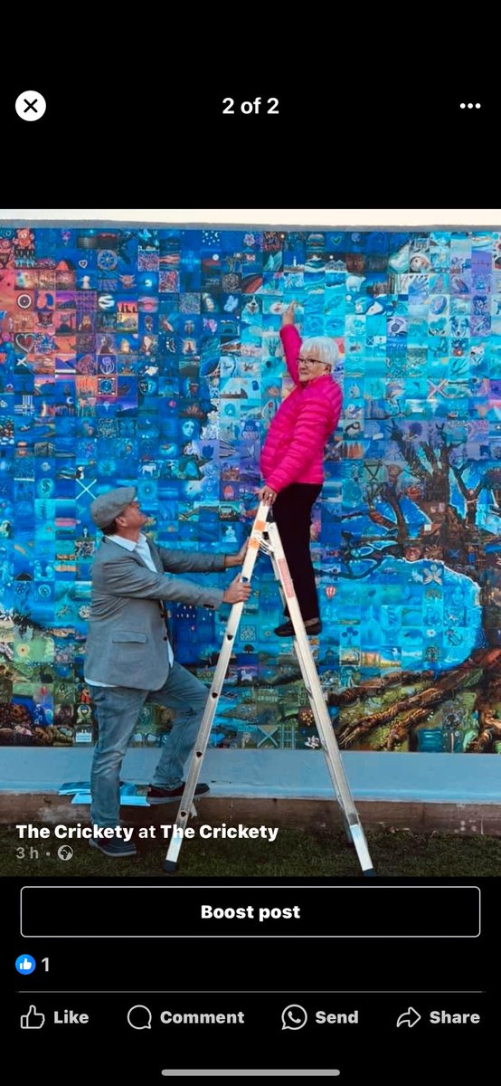 Scotlands National Mural mosaic looks amazing . Nearly 2000 tiles painted across the country now sit proudly in place as ‘Celestial Spirit’ 
Power of collaboration 

Thanks to <a href="/DaveDooganSNP/">Dave Doogan MP</a> and Cllr Jill Scott for the opening ceremony and <a href="/MuralMosaic/">Mural Mosaic</a> for their amazing work.