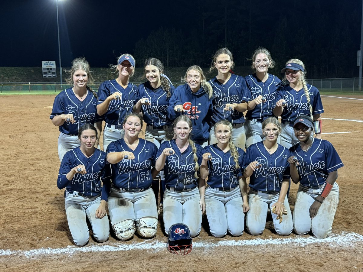 GAPowerRouse's tweet photo. CHAMPIONS!  Going 4 for 5 on the day came out strong to finish!  We had some fun with the day of letting the girls coach first and third!  Congratulations girls on a strong finish. https://t.co/2CgivcsiOO