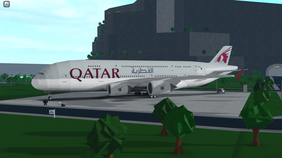 my qatar airways a380 in bloxburg