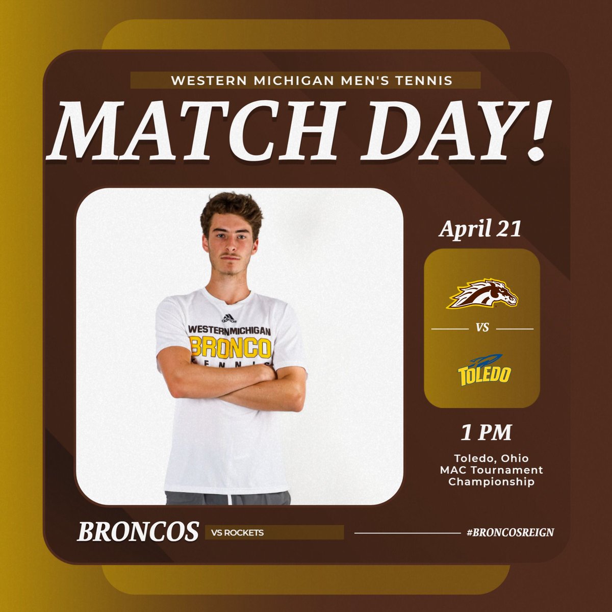 It's MATCH DAY! The MAC Tournament Championship and a trip to the NCAA Tournament is on the line! In a rematch of last year's Championship Match, the Broncos take on the Rockets today at 1 p.m. Follow along live: buff.ly/3UoUBVJ