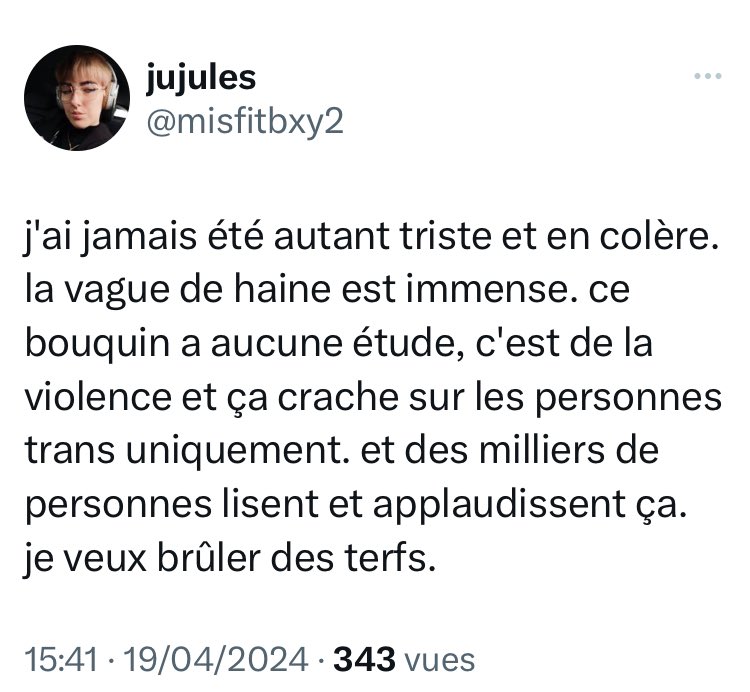 On commence par avoir envie d’arracher des livres puis on finit par avoir envie de brûler des femmes…