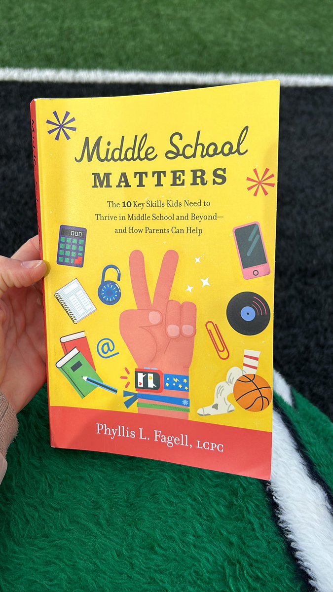 Early to the soccer field and can’t wait to dive in to this! I know it will be full of skills and tips to help me as an educator AND mom of 3, two of whom are middle schoolers right now. Always grateful for my partner, @hawks_principal, for reading and discussing with me!