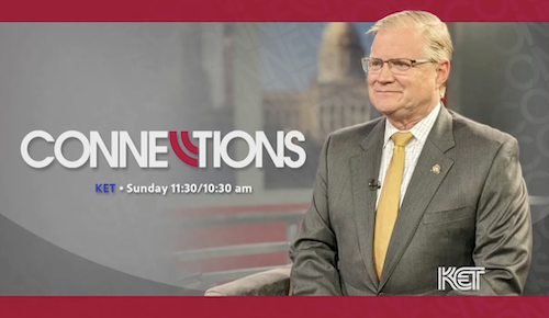 Today on Connections, @ReneeKET discusses the state budget, education spending, breaking-up JCPS and GOP politics with state Sen. @damon_thayer. Watch at 11:30 on KET.