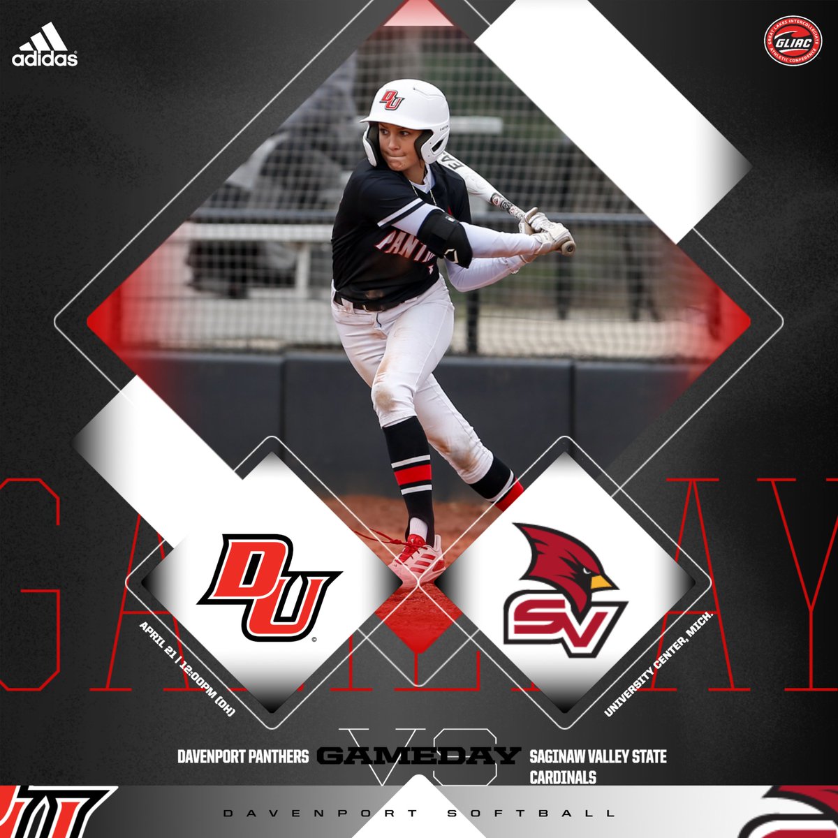 Softball Gameday Capping off the weekend with a road trip to University Center, Mich. for a matchup with SVSU. 📺: flosoftball.com/events/1196326… 📊 (G1): svsucardinals.com/sports/sball/2… 📊 (G2): svsucardinals.com/sports/sball/2… #DUWork @DU_SBALL