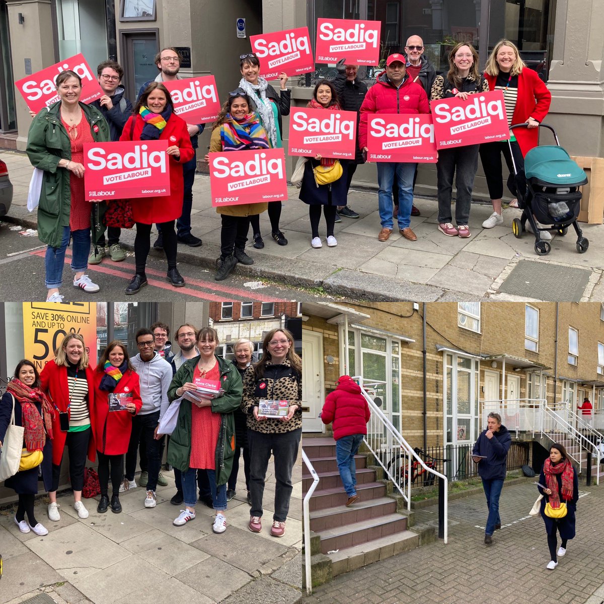Great to be out campaigning with @anne_clarke for her and @SadiqKhan in West Hampstead this morning. Thanks to all the brilliant Labour councillors, candidates and activists who joined us on the doorstep. Please remember to send off your postal vote if you have one! #VoteLabour