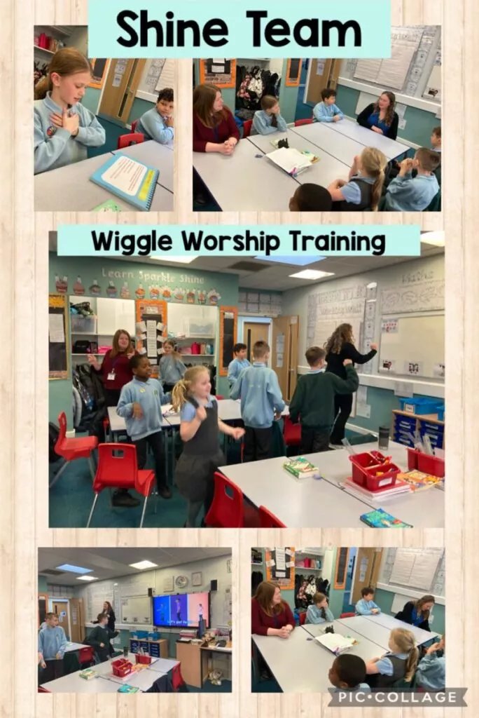 The #shine team have started their Wiggle Worship training, in preparation for delivering Wiggle Worship to our reception children. Thank you @PlacesProject