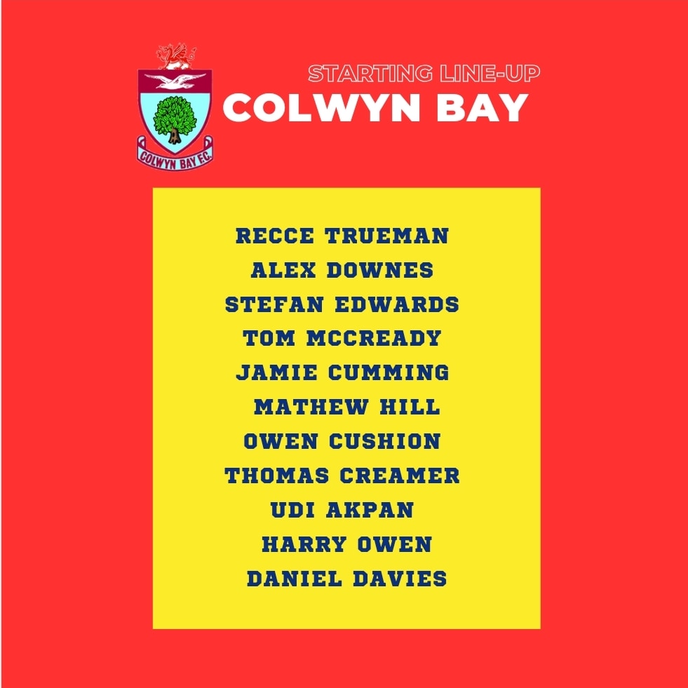 The Bay's lineup today vs Barry Town United.

#colwynbayfc #seagulls #colwynbay #fyp #football #colwynbayfanzone #upthebay