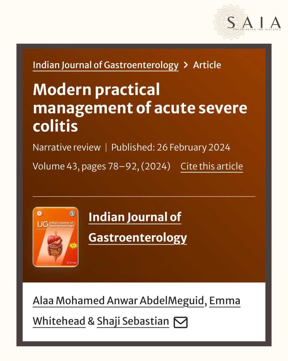 📢 New Research by @ibdseb in @IJG_Journal ASUC presents many risks, yet lacks validated scoring systems. Despite #steroid therapy, many patients need #colectomy surgery or salvage therapy. This review addresses these challenges. Read more: link.springer.com/article/10.100…