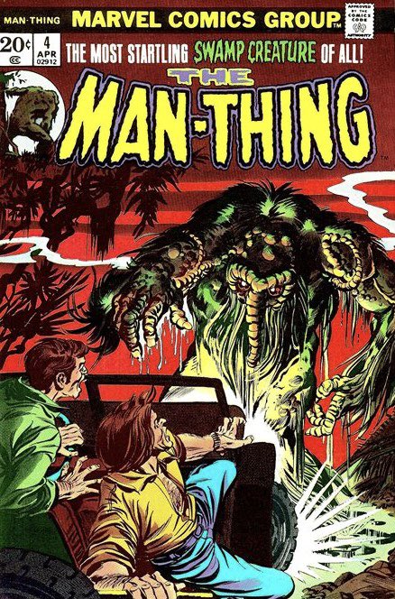 The Man-Thing #4 cover #ManThing #Marvel #ComicArt #BronzeAgeComics #Horror