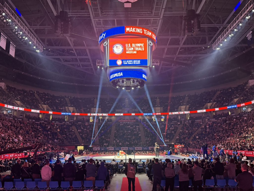 US Olympic Wrestling Trials had an electric atmosphere! So many highs and lows at trials because dreams are realized for those who make the team and hearts are broken for those who don’t. #Paris2024