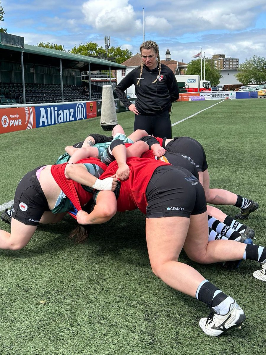 Warm up in progress, not long till kick off 🏉