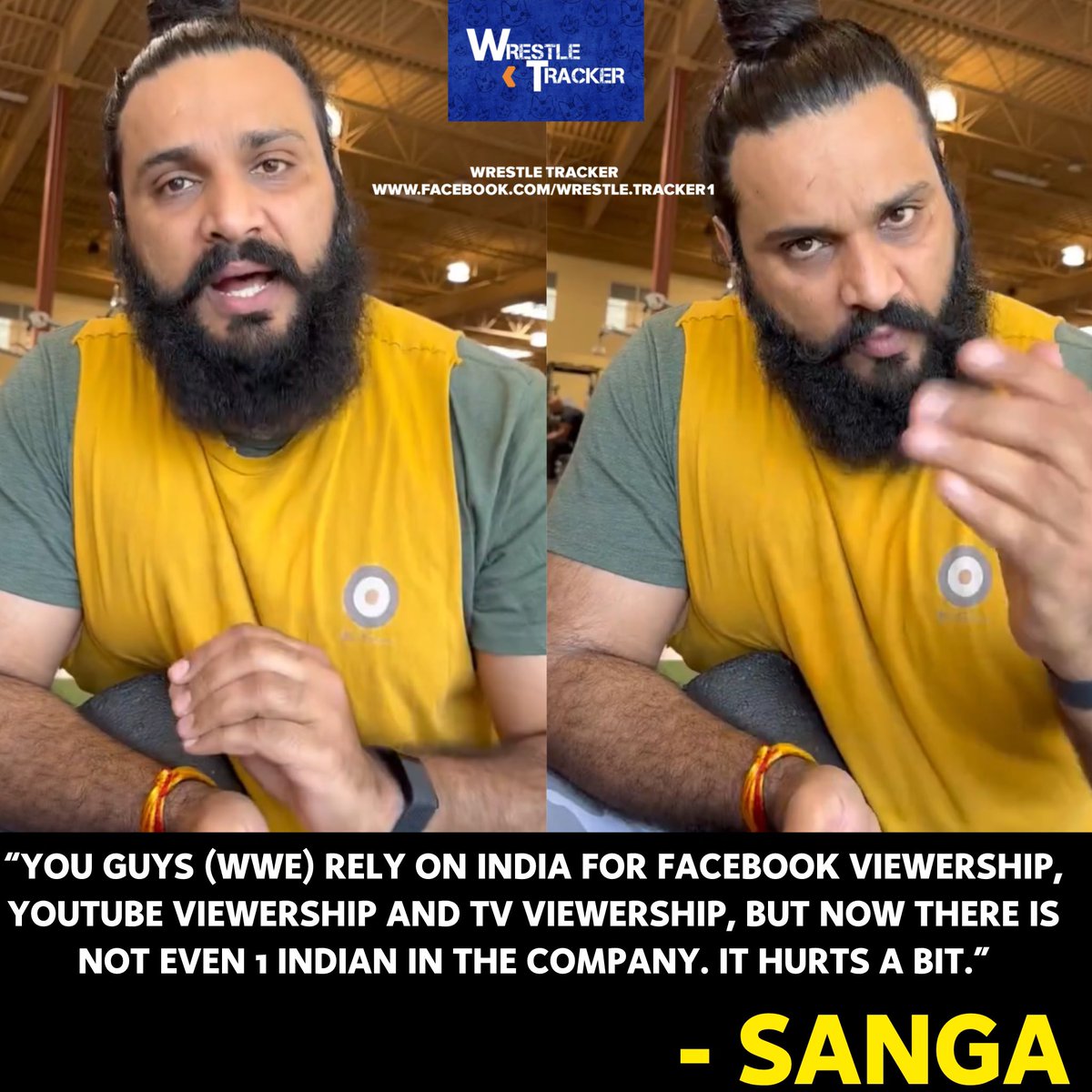 Sanga reacts as WWE releases all Indian wrestlers 💔🇮🇳

#WWE #WWEReleases