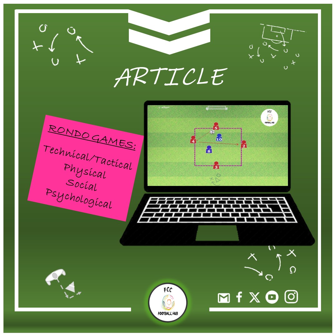 HubFcc's tweet photo. #SundayShare is an article on the Rondo Game.

Rondos can work on different elements of the game:
  ▪︎Technical/Tactical
  ▪︎Physical 
  ▪︎Social
  ▪︎Psychological 
#FccHub https://t.co/yNYWQ6lGDf