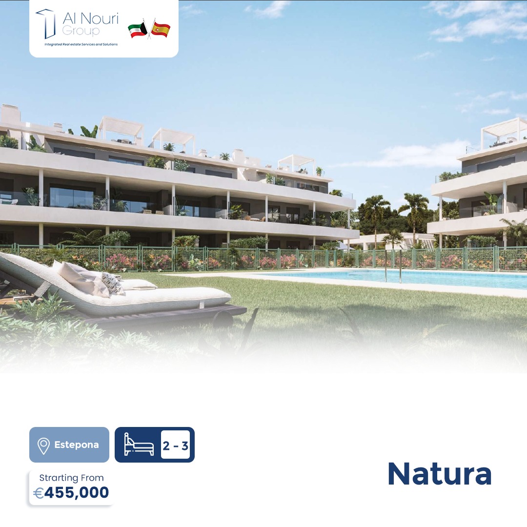 Nartura
Prices from 455K
📍 Located in Estepona
🛏2 & 3 bed apartments
- Expected delivery date: Q3 2026
🇰🇼 🇪🇸 

@bookmylifestyle @spaininkuwait @marbellaforlife 
@estaes_andalucia @estaes_espania @estaes_europe @estaes_malaga 
#spain #España #malaga #marbella #benalmadena #عمان