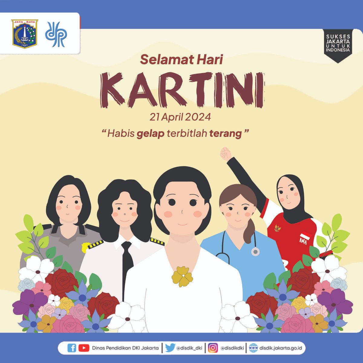 Selamat Hari Kartini untuk seluruh wanita Indonesia Semoga semangat Ibu Kartini tidak pernah padam di jiwa kita semua. Seperti kutipannya 'Marilah wahai perempuan, gadis. Bangkitlah, marilah kita berjabatan tangan dan bersama-sama mengubah keadaan' instagram.com/p/C6AmGCxvxfu/…