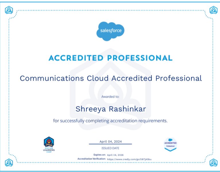 How did I miss to share this with my X group! #communicationscloud #done :) #MarketingChampions #momentmarketers #salesforce #trailblazercommunity